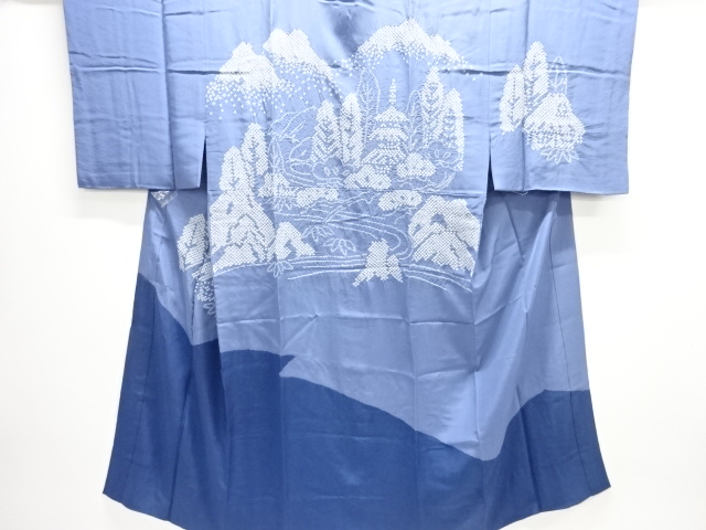 JAPANESE KIMONO / ANTIQUE MENS JUBAN / SILK / SHIBORI / PAGODA